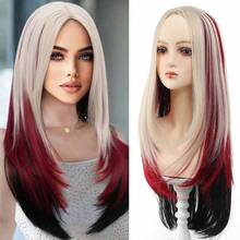 Synthetic 24 Inch Loiita Tousled Long Straight Wig Double Ponytail Hair Extensions Cosplay Wig - 875-4-f - View 9