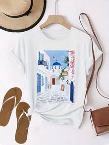 Women T-Shirts - [White] - View 1