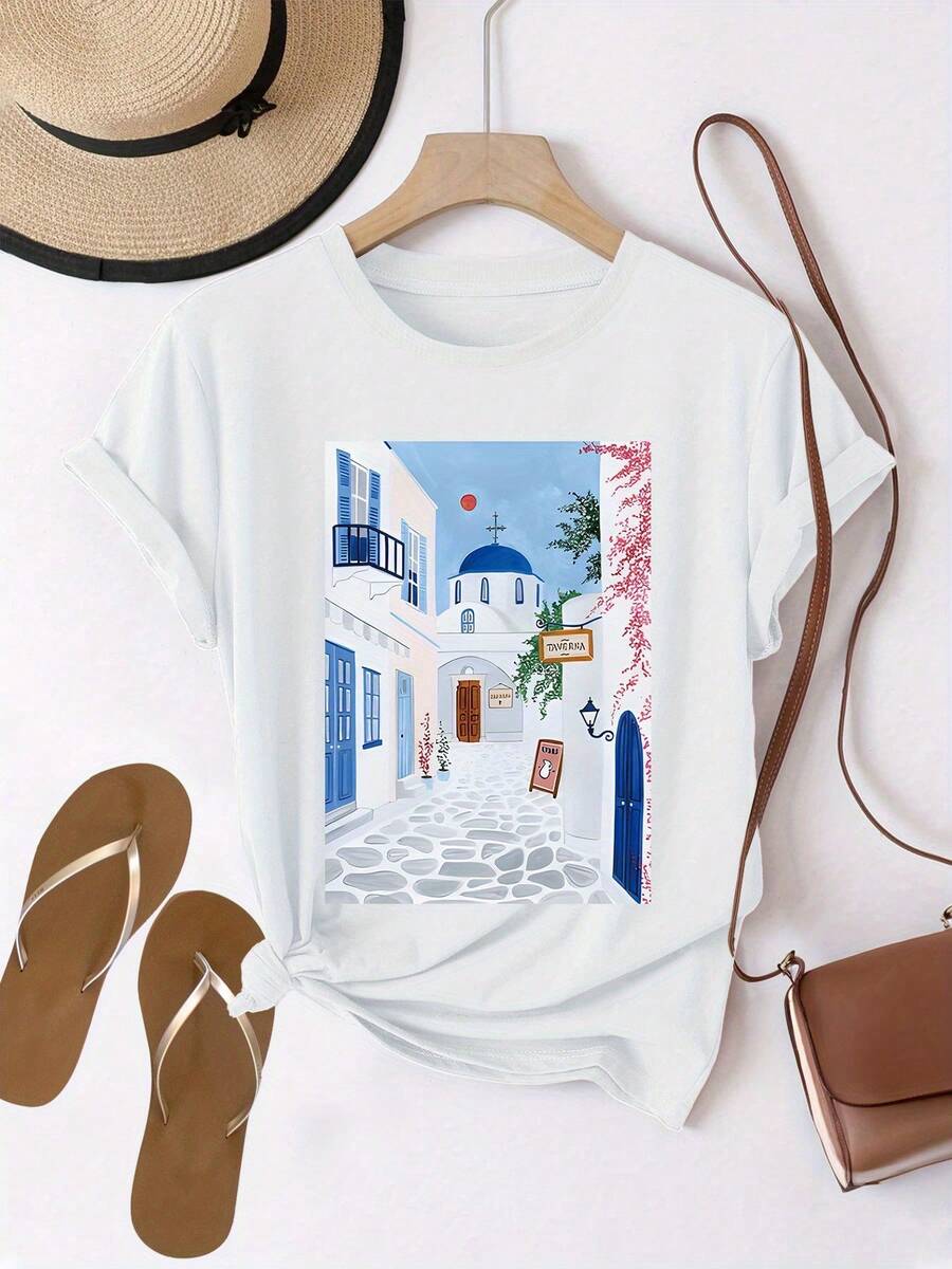 Women T-Shirts - [White] - View 1