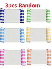 1pc Inflatable Pool Hammock With Mesh - Striped Adult Lounger, Suitable For Vacation, Party And Relaxation, Available In Pink, Yellow, White, Green, Blue And Other Colors, Outdoor Hammock, Essential For Beach And Pool, Great For Photography - Multicolor - View 29