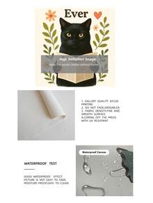 1pc Unframed Interesting Cat Mom Print Gift, Cat Mom Poster, Cat Lover Wall Art Decor, Suitable For Apartment, Living Room, Bedroom, Dorm, Back To School - Cat - View 9