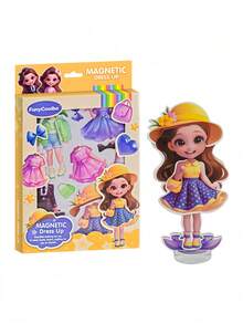 Children's DIY Magnetic Sticker Princess Dress-Up Toy Set, Magnetic Dress-Up Educational Role Play Pretend Play Toy For Parent-Child Interaction, Suitable For 3-12 Years Old Girls, Toy Gift, Birthday Gift - Multicolor - View 7