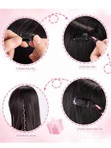 Bohemian Long Hair Braid, Hand Woven Synthetic Wig Braid With Decorative Hair Accessories, Hair Clip Braid, Simple And Easy To Wear, Suitable For Women's Daily Use And Gatherings - Multicolor - View 9