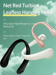 Neckband Fan With Neck Support, Quiet Operation, 360° Cooling, Hands-Free, Bladeless Design, Portable Rechargeable Battery-Powered USB Fan, Suitable For Women & Men, For Home, Travel, Outdoor, Ideal Gift - Multicolor - View 7