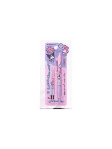 1 Set Sanrio Family Erasable Gel Pen Set - Smooth Writing, Includes Eraser, Heat Erasable, Push-Button Retractable, Black - Rectangle - View 8