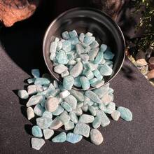 100g Packung natürliche Amazonit-Bruchsteine, asymmetrische kleine Kiesel, dekorative Kiesgesteine für Aquarium, DIY, Sukkulenten, Heimgarten, Geschenke - Übersicht 10