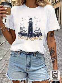 Women T-Shirts - [White] - View 2