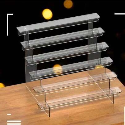 1pc Acrylic Handmade Display Stand, Perfume Model Storage Rack, Jewelry Stand, Jewelry Display Rack, Cake Stand, Suitable For Bathroom, Bedroom, Vanity