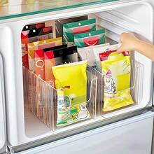 1/2pcs Large Capacity 4-Grid Transparent Spice Storage Box, With Removable Dividers, Multi-Functional Kitchen Organizer Box, Refrigerator Storage Container, Suitable For Countertop, Versatile Kitchen Seasoning Storage Box, Saves Countertop Space - Multicolor - View 7