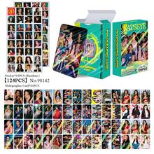124pcs KATSEYE Holographic Glitter Cards, Celebrity Collectible LOMO Cards - Multicolor - View 9