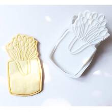 Cute Floral Bouquet Cookie Cutter Set | 3D Embossed Vase Baking Stamp, Suitable For Mother's Day Gifts And Home Decor, Adorable Spring Floral Design With Bow And Leaves, Suitable For Decorating Icing, Clay, Gum Paste And Party Favors, Ideal For Floral Enthusiasts - View 5