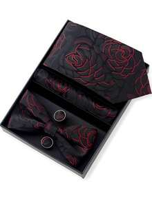 AlanKing Hộp quà tặng gồm cà vạt và nơ đeo cổ nam họa tiết Paisley, thích hợp cho các buổi dạ hội, công việc kinh doanh, đám cưới, hoặc làm quà tặng ngày lễ. - Màu sắc hỗn hợp - Xem 11