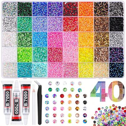 Colorful DIY Rhinestones, Party Decorations, Handmade Crystals, Mixed Color DIY Decorative Stones, Heart, Round And Plum Blossom Shapes, Suitable For DIY Decoration