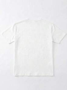 Áo nữ dáng rộng dễ phối đồ, tôn dáng và đa năng, áo thun trơn màu casual cho mùa xuân/hè. Màu trắng. - trắng - Xem 4