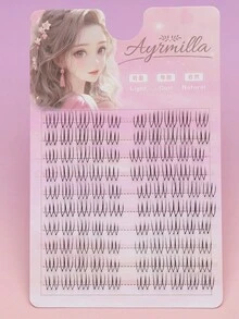 100 Clusters Natural Wispy DIY Cluster Eyelashes, Light Curl Soft Individual Lash Extensions, Reusable Lightweight False Lashes For Daily Innocent Makeup - C - View 5