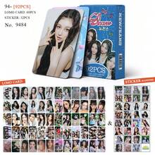 92张 - Jennie粉丝应援卡（60张卡片+32张贴纸），双面LOMO卡片，贺卡，书签，节日和圣诞节礼物 - 彩色 - 查看 2