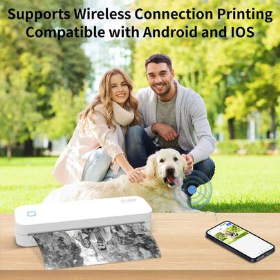  ORICO-A4 Inkless Thermal Printer,Includes 1 Roll Of A4 Thermal Toilet Paper,Thermal Paper Only,Wireless Connectivity, USB Charging, Ideal For Travel And Office Use, Compatible With IOS And Android, Laptops, Perfect Gift For Tattoo Artists.
