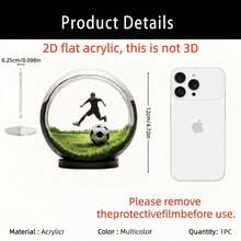 2D Flat Design Creative Football Decor, L-Shaped Acrylic Design. Suitable For Home, Countryside House, Living Room, Bedroom, Shop And Office. A Great Gift For Holidays And Various Occasions. - Multicolor - View 13