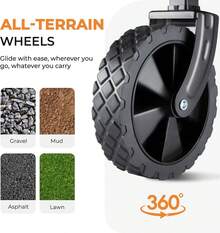 All Terrain Folding Wagon Heavy Duty Collapsible Cart With Large Wheels For Beach Sand Camping Garden - Folding Wagons - View 7