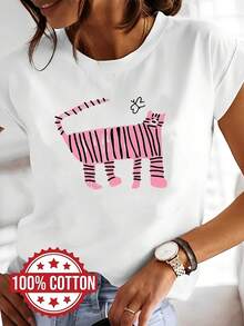 Women T-Shirts - [White] - View 2