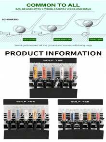 1 Cái tee golf từ tính Caiton, tee tập luyện bằng nhựa nảy 360° giúp cải thiện kỹ năng chơi golf. - Nhiều màu - Xem 10