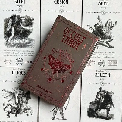 Mysterious Tarot Cards 78pcs Oracle Cards Deck, Divination Cards Christmas Gift,Tarot,Tarot Cards,Tarot Deck,Tarot Cards With Meanings,Tarot Card Decor