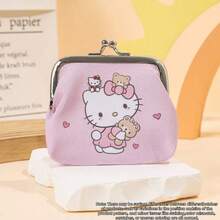 SANRIO 1 pieza Monedero mini lindo de Hello Kitty, con un diseño compacto y adorable con decoración de personaje de gato de dibujos animados, un artículo esencial diario exquisito con un estilo súper lindo - Multicolor - View 17