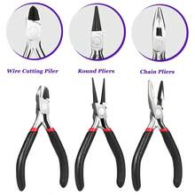 KLONKEE Bộ dụng cụ làm trang sức gồm khay đựng hạt, bảng thiết kế vòng cổ, bộ làm vòng tay bằng hạt, bộ sửa chữa trang sức, vật tư làm hạt, tấm lót hạt, dụng cụ làm trang sức kèm kìm, vòng mở, thước kẹp, thích hợp cho thiết kế trang sức. - A - Xem 5