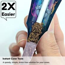 ZAPWRAP 100pcs Pink Raw Pulp Rolling Paper, 108mm Extra Large Slow Burning Pre-Rolled Cones, Suitable For Daily And Party Use - View 7