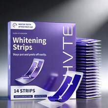 14pcs Teeth Whitening Strips, Suitable For Sensitive Gums, Whitens Teeth, Purple Whitening Strips, Removes Yellow Stains, Effectively Improves Tooth Shade, Brightens Smile - 打條 - 查看 1