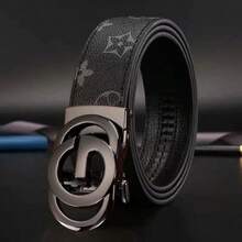 男士自动扣皮带，字母 G 扣设计，商务休闲风格，情人节、父亲节、母亲节、周五礼物之选 - 彩色 - 查看 5