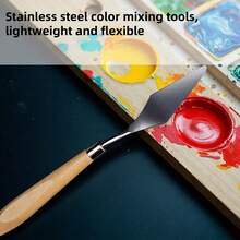 24pcs Grey Universal Paintbrush Set, Acrylic Oil Painting Brushes With Flat, Round, Fan, Angular, Filbert, Angled Brushes, Includes Palette Knife And Canvas Bag, Suitable For Watercolor, Gouache, Acrylic, Face Painting, Craft Models, No Paint Included, Professional Multi-Purpose Artist Brush Set, Ideal For Holiday Gifts - Grey - View 6