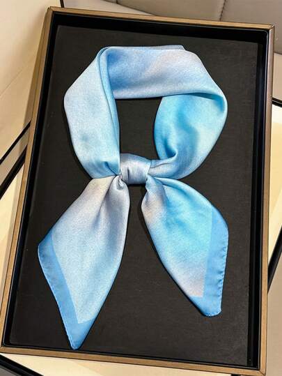 1条春季新款渐变扎染大围巾，柔软花卉印花雪纺围巾，女士多功能披肩、头巾、颈巾，适合户外、舞蹈、派对、节日礼物