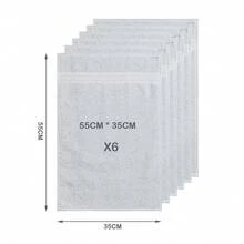 Set 6 Asciugamani Viso/Ospite 100% Cotone – Ultra Morbidi e Super Assorbenti, Uso Quotidiano, Made in Italy, 35*55 cm - Grigio Chiaro - Visualizzare 2