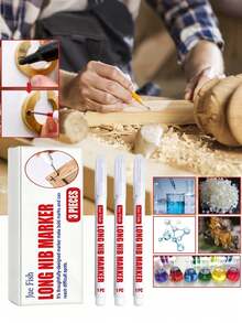Long Tip Deep Hole Marking Pen, Multi-Color Waterproof Oil-Based Quick Drying Woodworking Marker - A - View 9