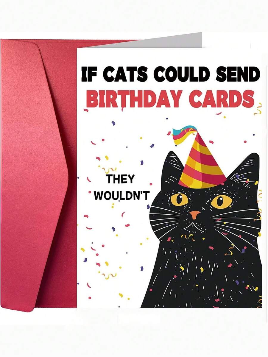 趣味猫咪生日贺卡,献给每一位爱猫人士 - 多色 - 查看 1