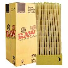 Authentic RAW Classic 1 1/4 Size Pre-Rolled Cone 200 Pack Andamp; 2 Tubes - 如圖所示 - 查看 2
