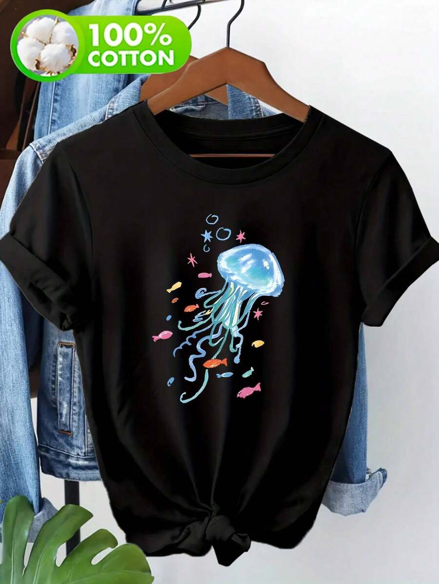 Women T-Shirts - Black - View 1