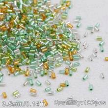 Hạt cườm ống dài các loại, hạt cườm ống mạ bạc 3.5mm có tua rua, nguyên liệu làm đồ trang sức DIY, vòng cổ, vòng tay, thêu thùa, phụ kiện quần áo, đồ thủ công và trang trí nghệ thuật. - ổ bi - Xem 19