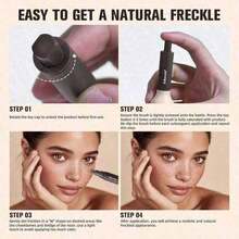 Lakerain Natural Realistic Stamp Freckle Pen, Freckle Tone, Sunburn Tone, Waterproof & Long-Lasting, Versatile, Fashion Women Makeup Brand, Cosplay Cosmetics Lashes - 1#白蠟栗 - 查看 7