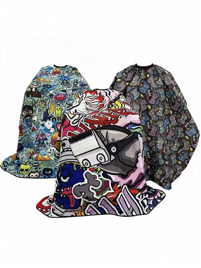 1件专业美发沙龙披肩，防水防油，易于清洁，防静电，适用于理发或剃须服务 - 适合发型师和美容院 - 专业美发师理发服