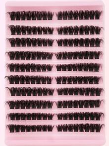 160pcs Bulu Mata 3D D-Curl Lembut dan Mengembang, Gaya Mata Kucing yang Halus dan Lentur, Dapat Digunakan Kembali, Cocok Untuk Pemula, Pemakaian Sehari-hari, Pesta, dan Perjalanan - D - View 5