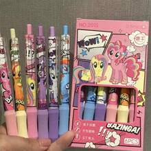 Hasbro 6 chiếc bút bi gel hình hoạt hình Kawaii có nắp mút, bút bi bấm, đồ dùng văn phòng, quà tặng - Nghị sĩ - Xem 13