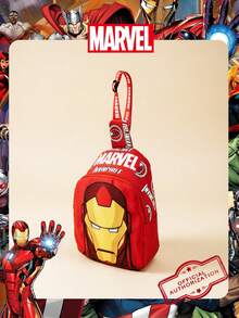 Marvel 1个漫威官方授权钢铁侠图案斜挎包，男童休闲单肩包，轻便可调节肩带胸包，卡通零钱包，适合男孩、年轻粉丝、学生，非常适合日常上学、户外玩耍、主题公园、度假，方便携带零食。 - 紅色 - 查看 12