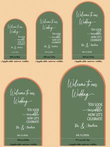 客製化婚禮歡迎牌 婚禮鏡面貼紙 Welcome To Our Wedding 乙烯基字母貼紙 可移除 Our Love Story 貼紙 婚禮標示牌 客人貼紙 接待用品 - 彩色 - 查看 8