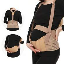 1 Piece Breathable Elastic Maternity Support Belt – Prenatal Belly Band For Pelvic And Waist Support, Lightweight And Adjustable. - 黑色S碼 - 查看 7