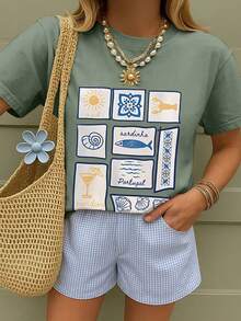 Women T-Shirts - [White] - View 9