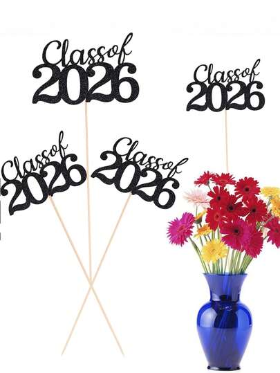 Bộ 6 món trang trí bàn tiệc tốt nghiệp năm 2026, trang trí trung tâm lễ tốt nghiệp, trang trí tiệc tốt nghiệp năm 2026 kèm giá đỡ, trang trí bàn tiệc tốt nghiệp năm 2026, lớp tốt nghiệp, trang trí bàn, trang trí bánh kem.