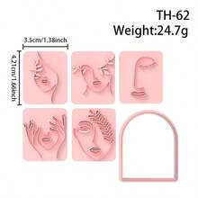 Abstract Art Line Face Seal Polymer Clay Cutter Mold With High Precision Diy Handcrafted Clay Mold Tools, Precision Knife Molds - Craft Supplies - Perfect Gift For Diy Enthusiasts - Artistic Lines Facial Seal - View 11