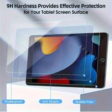 1 Stück Tablet Bildschirmschutz, 9H Härte, selbstausrichtend, geeignet für iPad Air 3/Pro 10.5" und Air 11" 2025 M3 Modell, kratzfest, fingerabdruckfest, selbstreinigend, einfache Anbringung, transparentes Glas Material, langanhaltend, entworfen als Muttertags Geschenk für iPad Nutzer - Transparent - Übersicht 8